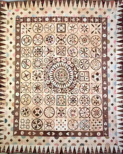 Patchwork bedcover, Ireland, 1850-60 (textile)