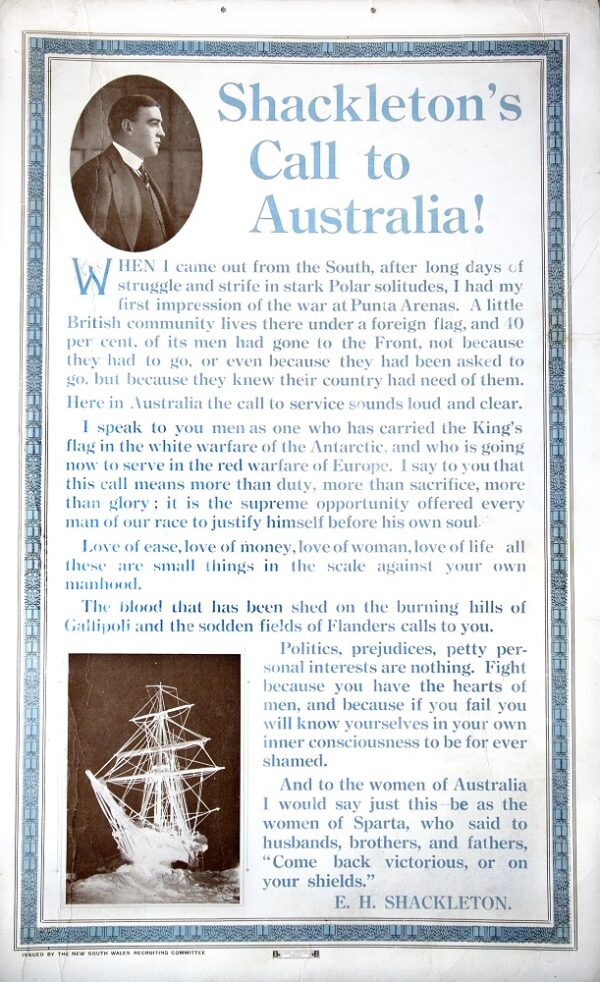 The First World War: Ernest Henry Shackleton - The Wilson Museum