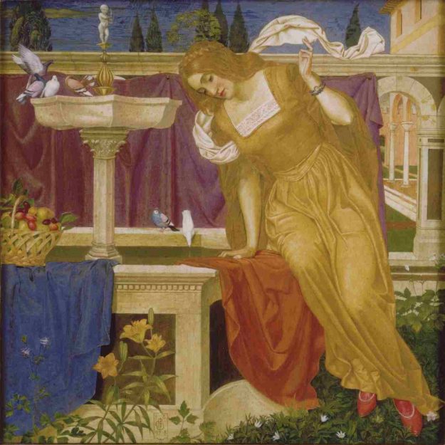 Beauty at the fountain by Joseph Southall-1897-8