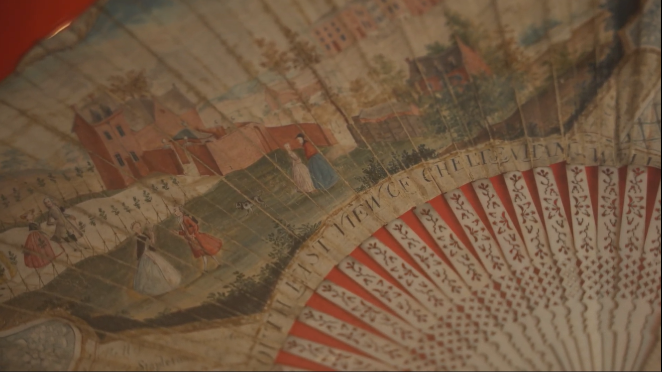 Photograph of a collection object, a close-up of a fan